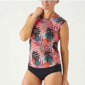 Duluth Trading Co. suit up built in Bra Cup Swim top Size 6